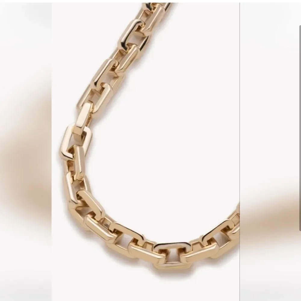 Eddie Borgo | Supra Link Necklace - 17 inch length 24k gold finished $425 retail - Picture 8 of 9